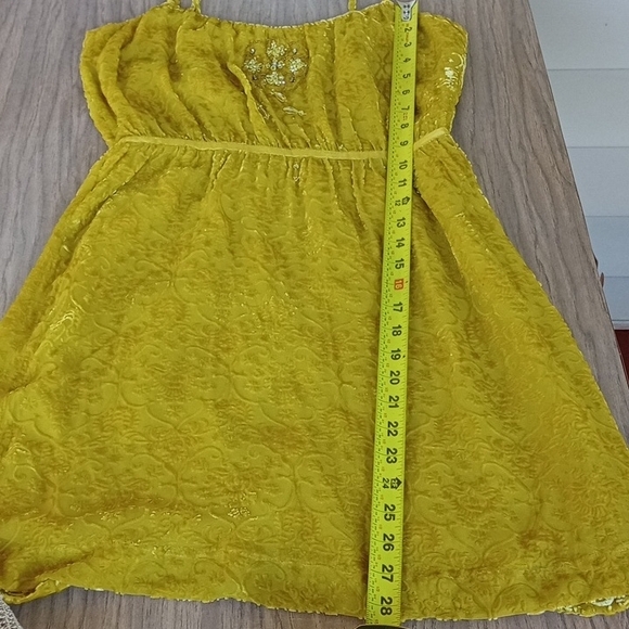 Antropologe Mustard Lace Mini Dress - Picture 14 of 16